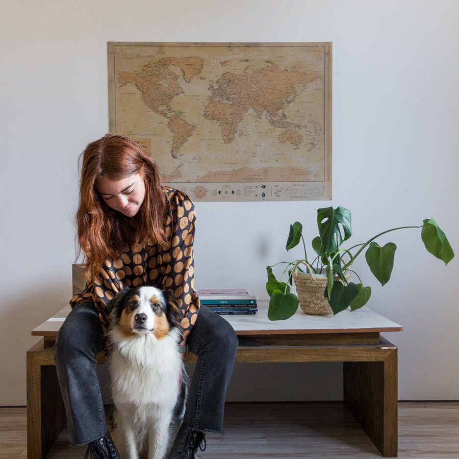 Lámina Mapamundi - Woody Map Poster - Misswood