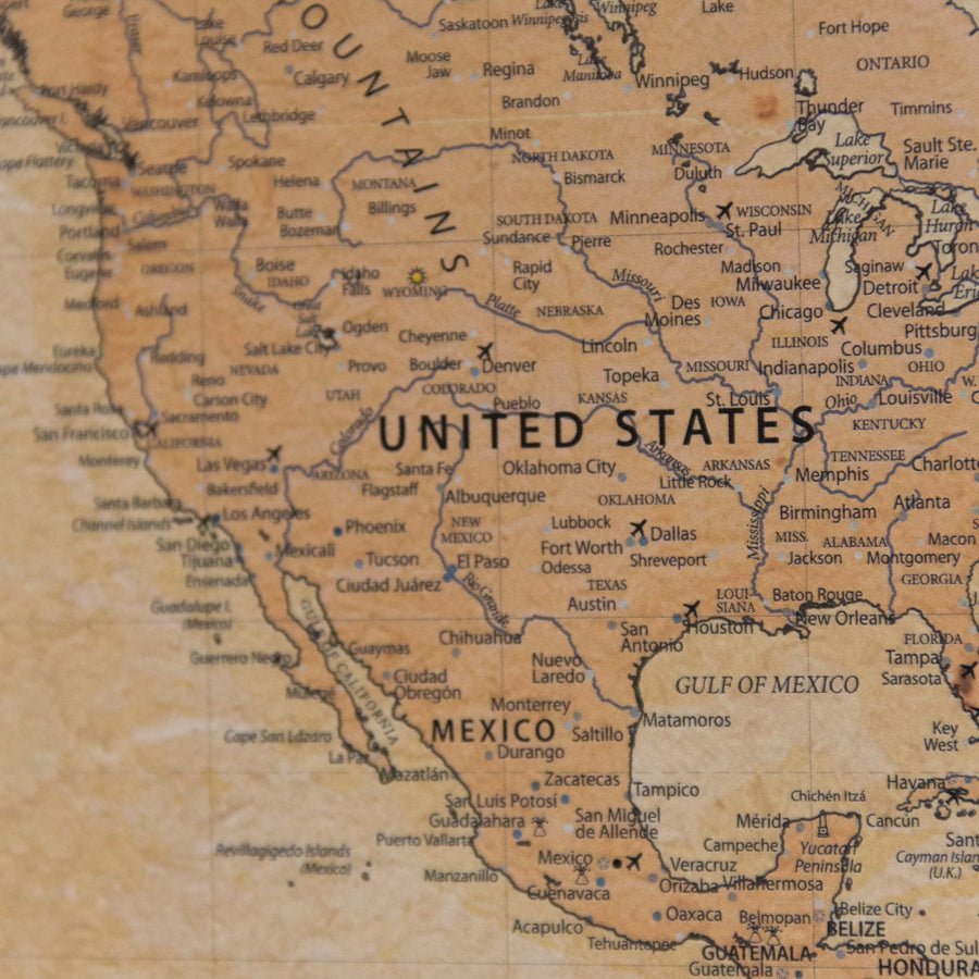 Lámina Mapamundi - Woody Map Poster - Misswood