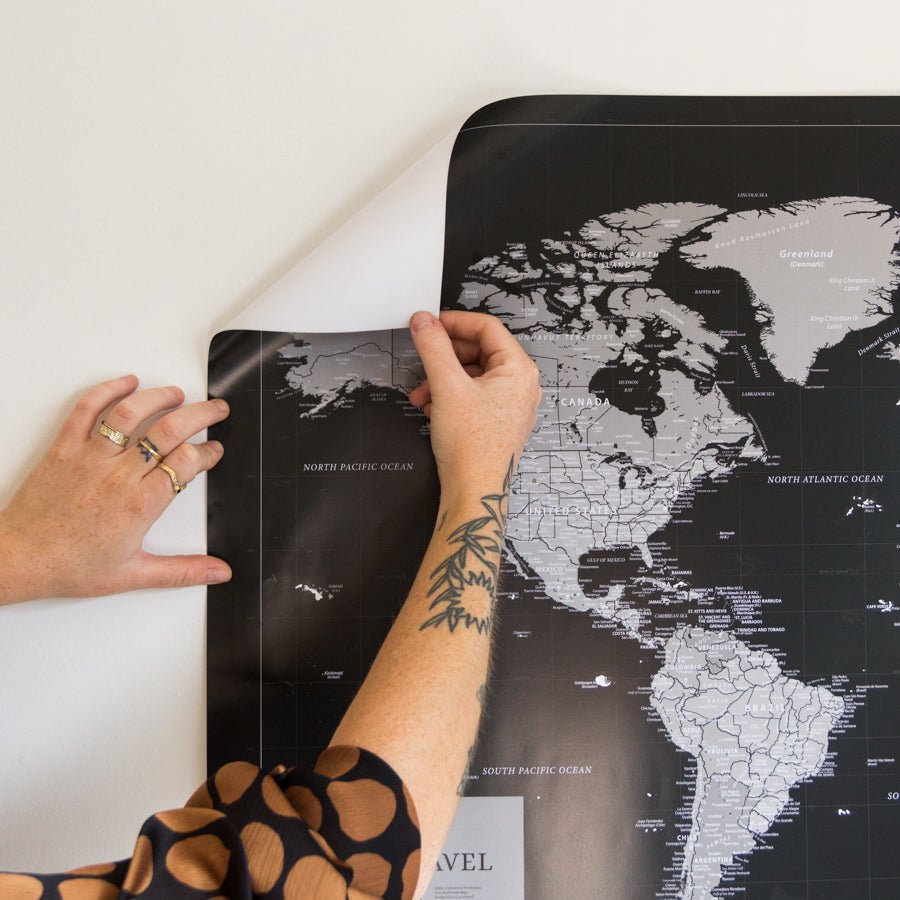 Lámina Mapamundi - Woody Map Poster - Misswood