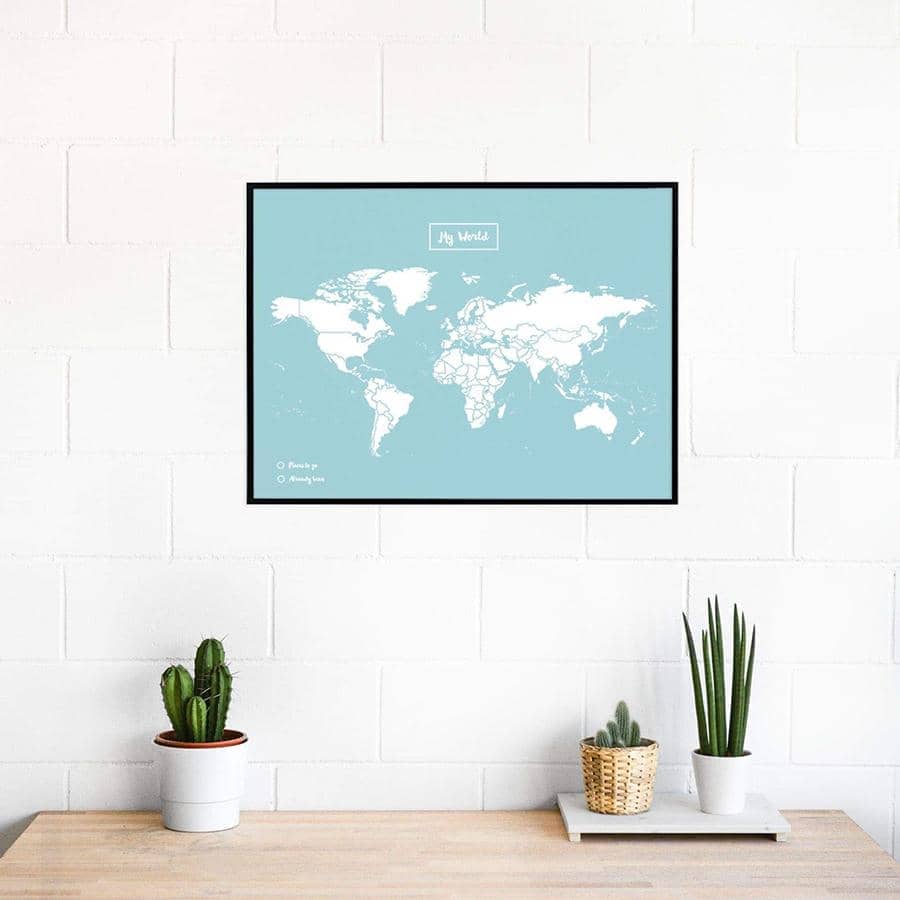 Mapa de corcho - Woody Map Colors Azul - Misswood