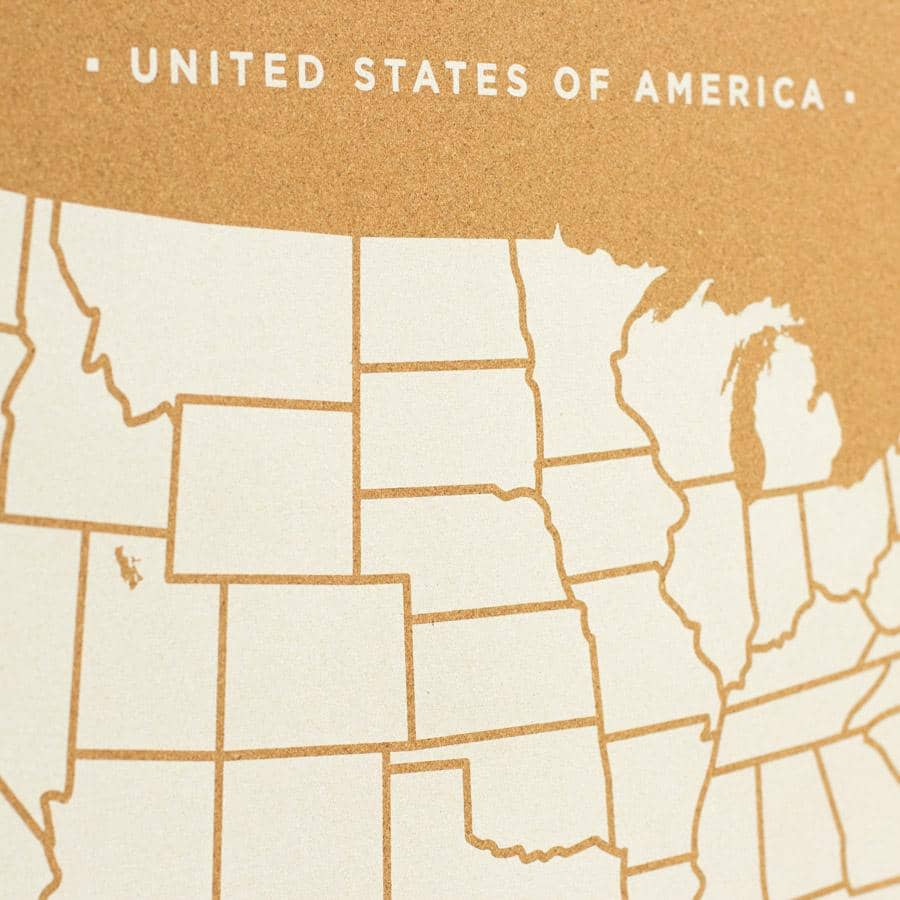 Mapa de corcho - Woody Map Natural EE.UU. - Misswood