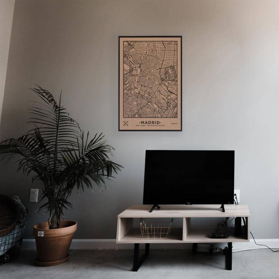 Mapa de corcho - Woody Map Natural Madrid - Misswood