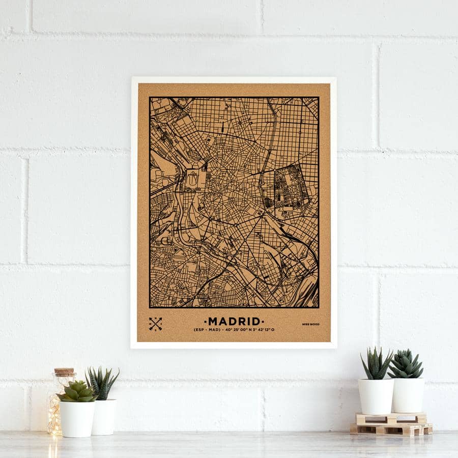 Mapa de corcho - Woody Map Natural Nueva York - Misswood