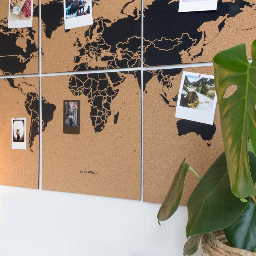 Mapa del mundo de corcho - Woody Map Natural Puzzle - Misswood