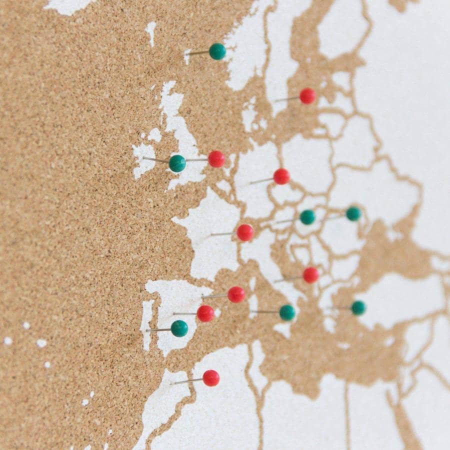 Mapamundi corcho - Woody Map Natural World - Misswood